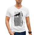 German Shepherd Dad Vintage Flag Patriotic Dog Men's V-Neck T-Shirt