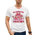 Groovy All Booked For Valentines Books Pink Coquette Bow Men's V-Neck T-Shirt