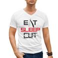 Haircutter Barber Eat Sleep Cut Barbering Graduation Men's V-Neck T-Shirt