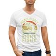 Here-Fishy Fishing Boy Large Mouth Bass Dad Men's V-Neck T-Shirt Here-Fishy Fishing Boy Large Mouth Bass Dad Men's V-Neck T-Shirt