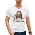 I'm Telling Dad Jesus Wearing Sunglasses Christian Fathers Men's V-Neck T-Shirt I'm Telling Dad Jesus Wearing Sunglasses Christian Fathers Men's V-Neck T-Shirt