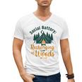Introvert Camping Social Battery Recharging In The Woods Men's V-Neck T-Shirt Introvert Camping Social Battery Recharging In The Woods Men's V-Neck T-Shirt