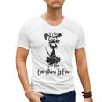 Its Fine Im Fine Everythings Fine Dog Mom Dad Lovers Men's V-Neck T-Shirt