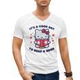 It's a Good Day To Read a Book Cute Cat Book Day Girls Boys Men's V-Neck T-Shirt It's a Good Day To Read a Book Cute Cat Book Day Girls Boys Men's V-Neck T-Shirt