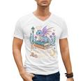 Just a Girl Who Loves Dragons & Books Reader Fantasy Fun Premium Tri-Blend Men's V-Neck T-Shirt