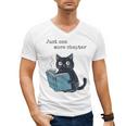 Just One More Chapter Bookworm Cat Book Lover Men's V-Neck T-Shirt Just One More Chapter Bookworm Cat Book Lover Men's V-Neck T-Shirt