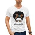 Librarian Teacher Messy Bun Life Book Library Back To School Men's V-Neck T-Shirt