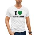 I Love Irish Exits St Patrick's Day Introvert Party Men's V-Neck T-Shirt I Love Irish Exits St Patrick's Day Introvert Party Men's V-Neck T-Shirt