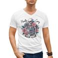 Morally Grey Skeleton Reading Smut Smutty Spicy Books Lover Men's V-Neck T-Shirt