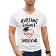 Nursing School Survivor Women Graduation RN Gift Shirt Men's V-Neck T-Shirt