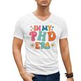 In My Phd Era Groovy Phd Graduation Future Doctor Men's V-Neck T-Shirt