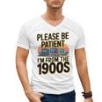 Please Be Patient I'm From The 1900s Retro Computer Raglan Baseball Tee Men's V-Neck T-Shirt