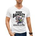 Racoon-Bookworm-Book Bandit-Fueled By Fiction Men's V-Neck T-Shirt