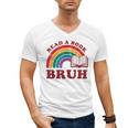Read A Book Bruh Rainbow Vintage Reading Library Student Men's V-Neck T-Shirt