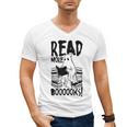 Read More Books Ghost Halloween Reading Teacher Literacy Men's V-Neck T-Shirt Read More Books Ghost Halloween Reading Teacher Literacy Men's V-Neck T-Shirt