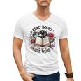 Read Books Be Kind Stay Weird Dragon Book Lover Men's V-Neck T-Shirt