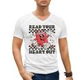 Read Your Heart Out Teacher Valentines Book Lover Men's V-Neck T-Shirt Read Your Heart Out Teacher Valentines Book Lover Men's V-Neck T-Shirt