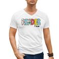 Reader I Am Bookworm Librarian I Heart Read Book Lover Men's V-Neck T-Shirt Reader I Am Bookworm Librarian I Heart Read Book Lover Men's V-Neck T-Shirt