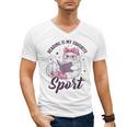Reading Is My Favorite Sport Saying Cat And Book Lover Men's V-Neck T-Shirt Reading Is My Favorite Sport Saying Cat And Book Lover Men's V-Neck T-Shirt