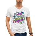 Retro 1980s 80's Baby 1990s 90's Made Me Vaporwave Nostalgia Men's V-Neck T-Shirt