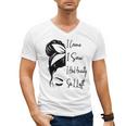 I Came I Saw I Had Anxiety So I Left Messy Bun Introvert Men's V-Neck T-Shirt I Came I Saw I Had Anxiety So I Left Messy Bun Introvert Men's V-Neck T-Shirt