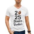 Senior Football Brother Class Of 2025 Graduation Graduate Men's V-Neck T-Shirt