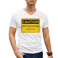 A Simple Yellow Warning Sign For Introvert Men's V-Neck T-Shirt A Simple Yellow Warning Sign For Introvert Men's V-Neck T-Shirt
