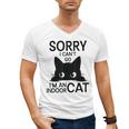 Sorry I Can't Go I'm An Indoor Cat Introvert Cats Men's V-Neck T-Shirt