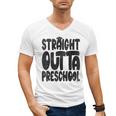 Straight Outta Preschool Graduation Cap Gown 2022 Cute Men's V-Neck T-Shirt