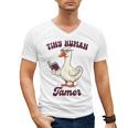 Teacher Silly Goose Reading Book Teaching Tiny Human Tamer Men's V-Neck T-Shirt