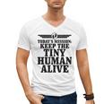 Today's Mission Keep Tiny Human Alive Father's Day Dad Men's V-Neck T-Shirt