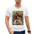 History Month Black Afro Girl Women Book Lovers Floral Men's V-Neck T-Shirt