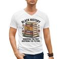 History Month Teacher Reading Book Lover Floral Stack Premium Tri-Blend Men's V-Neck T-Shirt