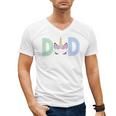 Unicorn Dad First Birthday Girl Family Matching Mama Party Men's V-Neck T-Shirt