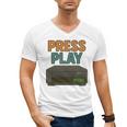VHS Cassette Retro Analog Nostalgia Theme Men's V-Neck T-Shirt VHS Cassette Retro Analog Nostalgia Theme Men's V-Neck T-Shirt