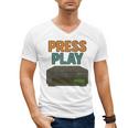 VHS Cassette Retro Analog Nostalgia Theme Premium Men's V-Neck T-Shirt VHS Cassette Retro Analog Nostalgia Theme Premium Men's V-Neck T-Shirt