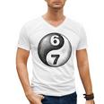 Vintage 6 7 Sketch Yin Yang Namaste Six Seven Nostalgia Men's V-Neck T-Shirt Vintage 6 7 Sketch Yin Yang Namaste Six Seven Nostalgia Men's V-Neck T-Shirt