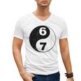 Vintage 6 7 Yin Yang Namaste Six Seven Nostalgia Men's V-Neck T-Shirt