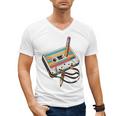 Vintage Cassette Tape And Pencil Nostalgia Party 70s 80s 90s Premium Men's V-Neck T-Shirt Vintage Cassette Tape And Pencil Nostalgia Party 70s 80s 90s Premium Men's V-Neck T-Shirt