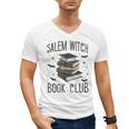Vintage Salem Book Club Cat Bookish Spooky Halloween Men's V-Neck T-Shirt Vintage Salem Book Club Cat Bookish Spooky Halloween Men's V-Neck T-Shirt