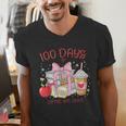 100th Day Of School Teachers 100 Days Of Coffee Chaos Books Men's V-Neck T-Shirt