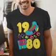 1980 Retro Raised In The 80s Old School Nostalgia Vibes Men's V-Neck T-Shirt