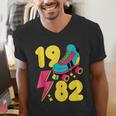 1982 Retro Raised In The 80s Old School Nostalgia Vibes Men's V-Neck T-Shirt 1982 Retro Raised In The 80s Old School Nostalgia Vibes Men's V-Neck T-Shirt