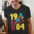 1984 Retro Raised In The 80s Old School Nostalgia Vibes Men's V-Neck T-Shirt 1984 Retro Raised In The 80s Old School Nostalgia Vibes Men's V-Neck T-Shirt