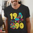 1990 Retro Raised In The 90s Old School Nostalgia Vibes Men's V-Neck T-Shirt
