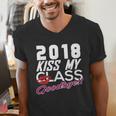 2018 Kiss My Class Goodbye Graduation Men's V-Neck T-Shirt