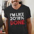 2018 Percent Done Senior Graduation Shirt Men's V-Neck T-Shirt