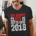 2018 Senior Graduation My Happy Class Shirt Men's V-Neck T-Shirt