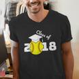 2018 Softball Senior Graduation Shirt For Girls Grad Men's V-Neck T-Shirt