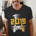 2019 High School Graduation Shirt Gamer Graduate Men's V-Neck T-Shirt